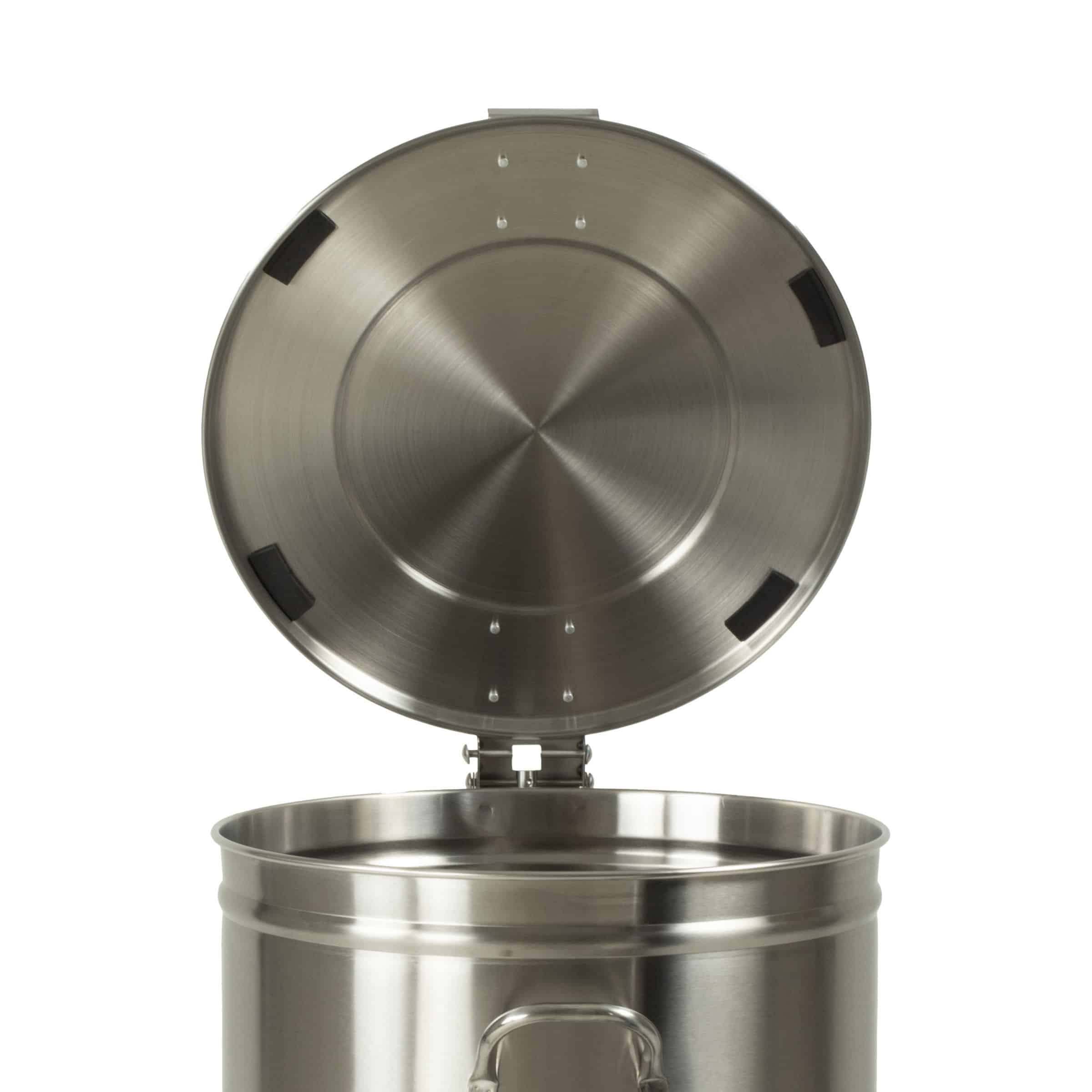 HCB Prullenbak - 100 liter - voetbediening - RVS - Afbeelding 3