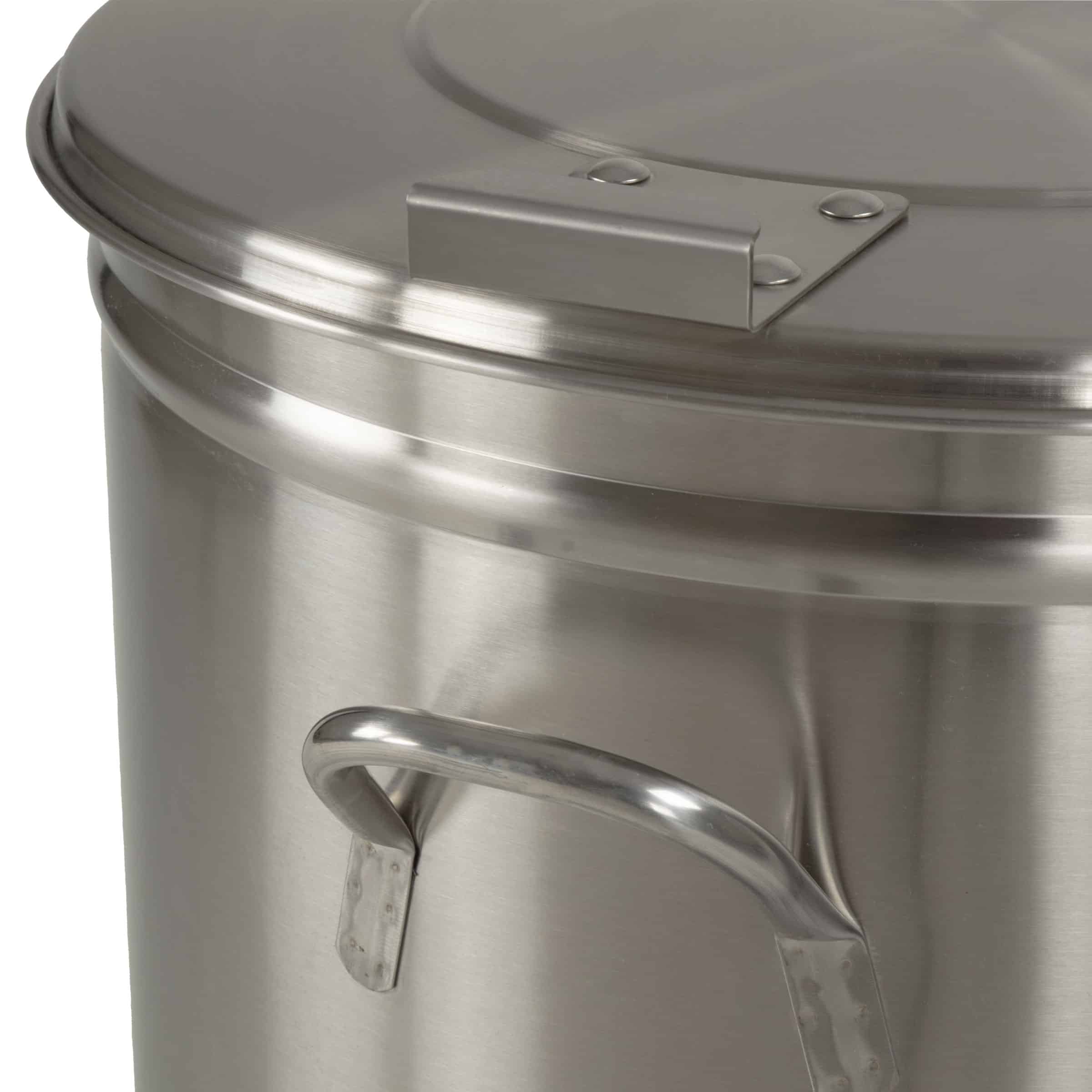 HCB Prullenbak - 100 liter - voetbediening - RVS - Afbeelding 2