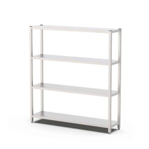 HCB Opbergrek - stelling - 160 x 40 x 180 cm - RVS