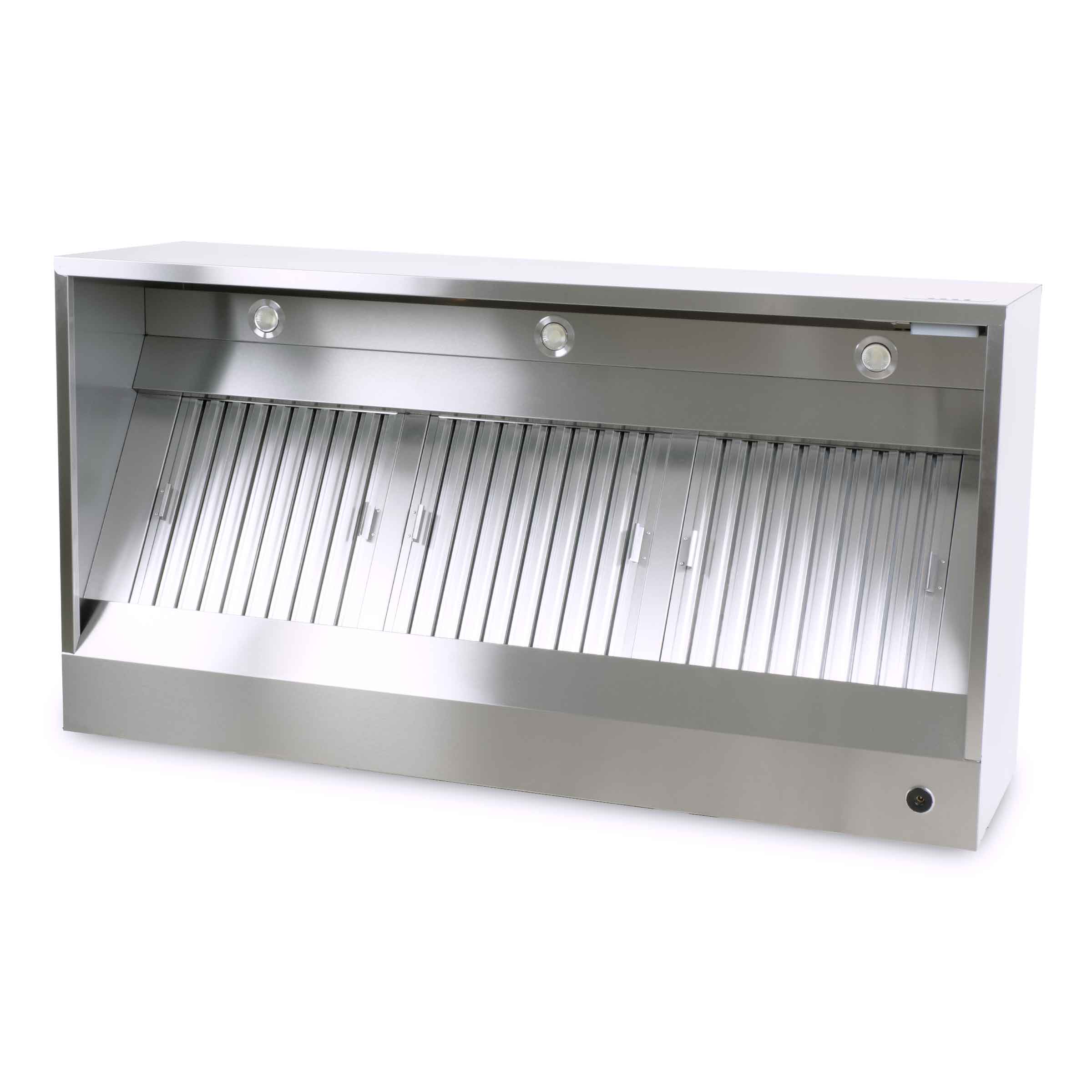 HCB Afzuigkap - doos model - met motor - 180 cm - 230V - RVS