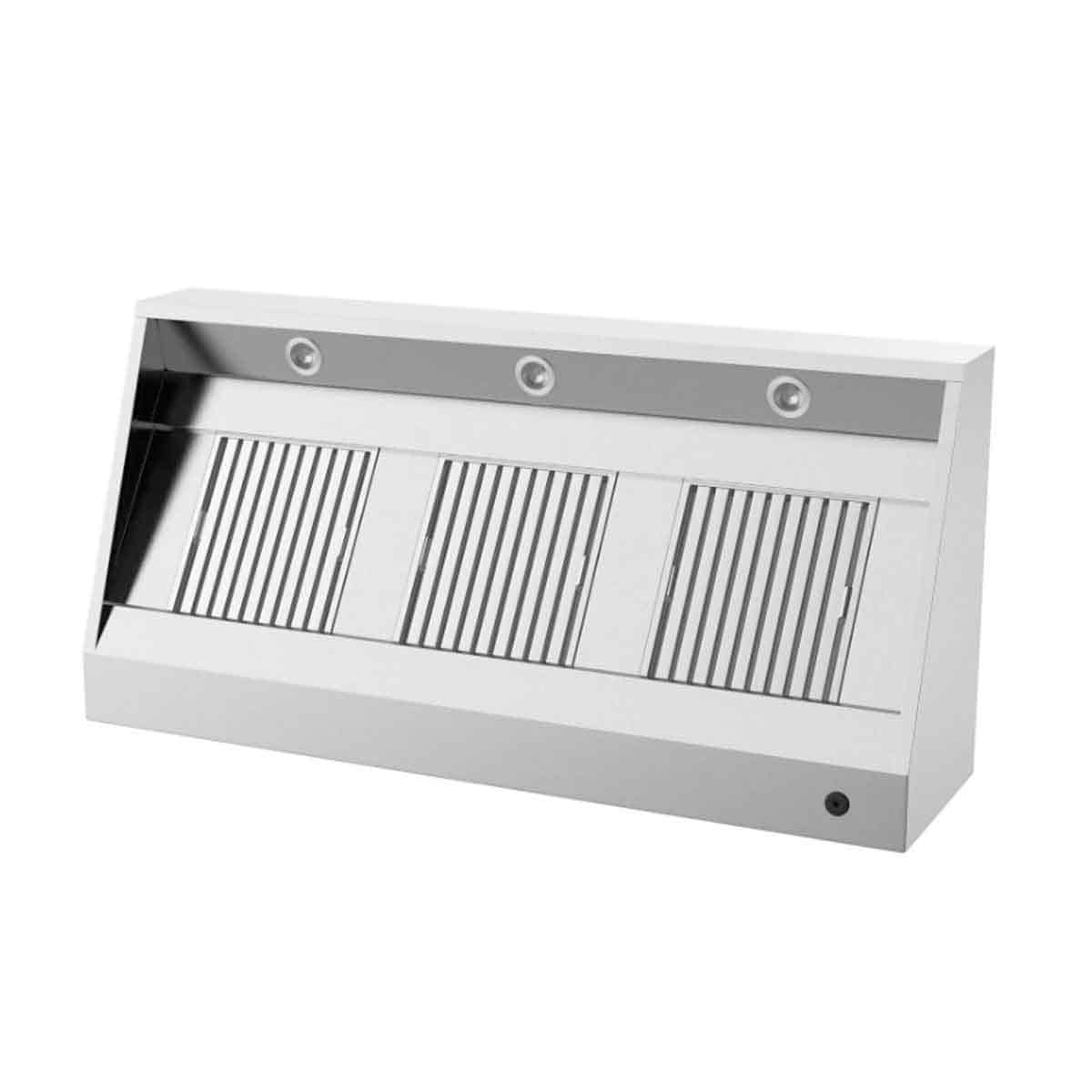 HCB Afzuigkap - schuin model - 200 cm - RVS