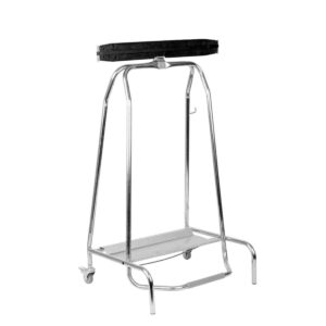 HCB Afvalzakhouder - voetbediening - 80 liter - RVS