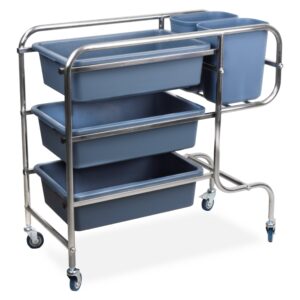 HCB Afruimwagen - 3 lagen - bakken - 96 cm - kunststof