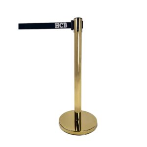 HCB Afzetpaal - trekband - 200 cm - goud - RVS