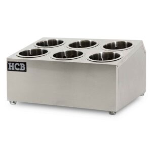 HCB Cutlery Holder - 6 cups - Stainless Steel