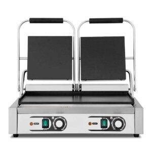 HCB Paninigrill - glad - dubbel - 230V - RVS