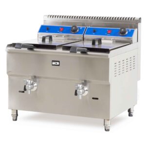 HCB Dubbele friteuse - 2 x 14 liter - propaan - RVS