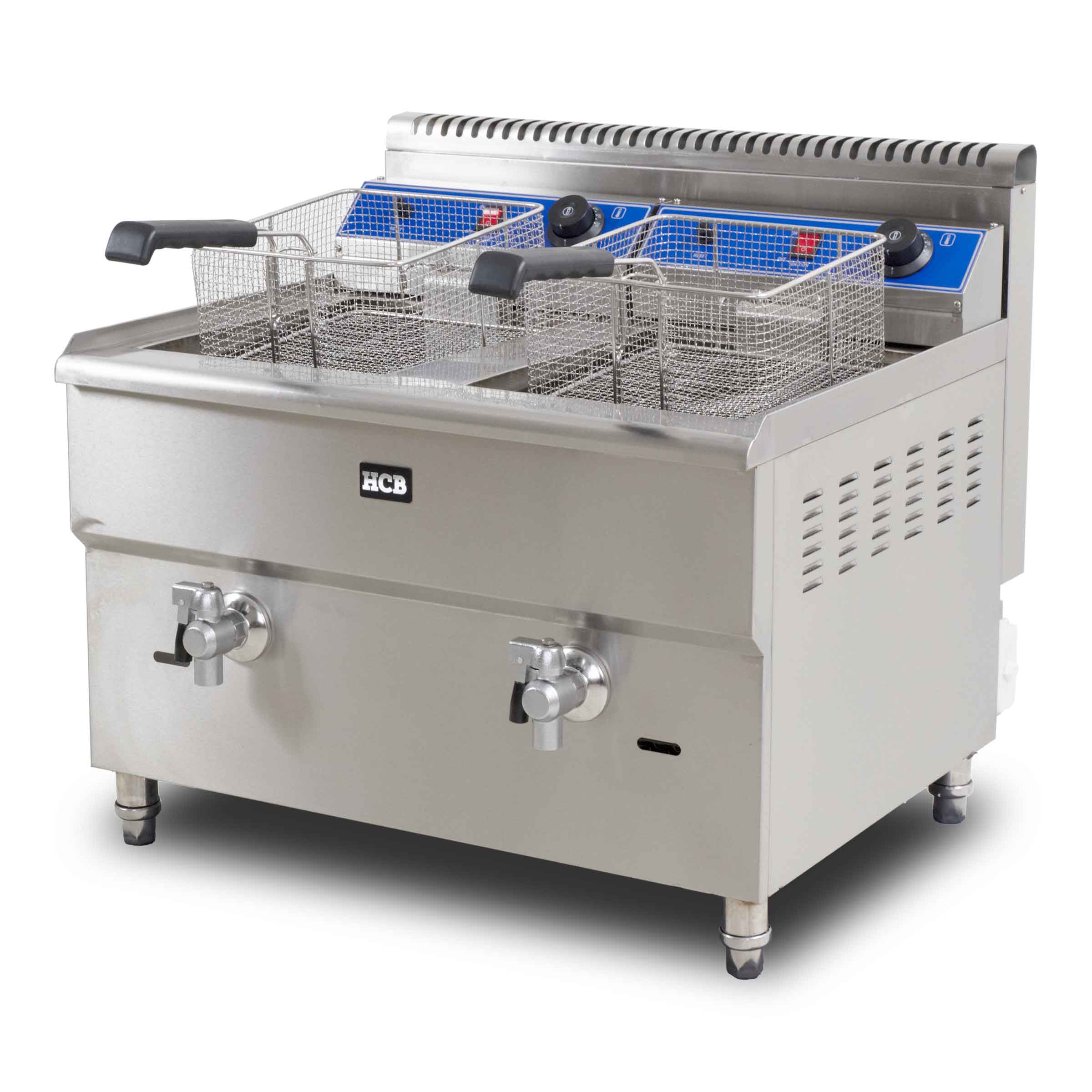 HCB Dubbele friteuse - 2 x 14 liter - propaan - RVS - Afbeelding 2