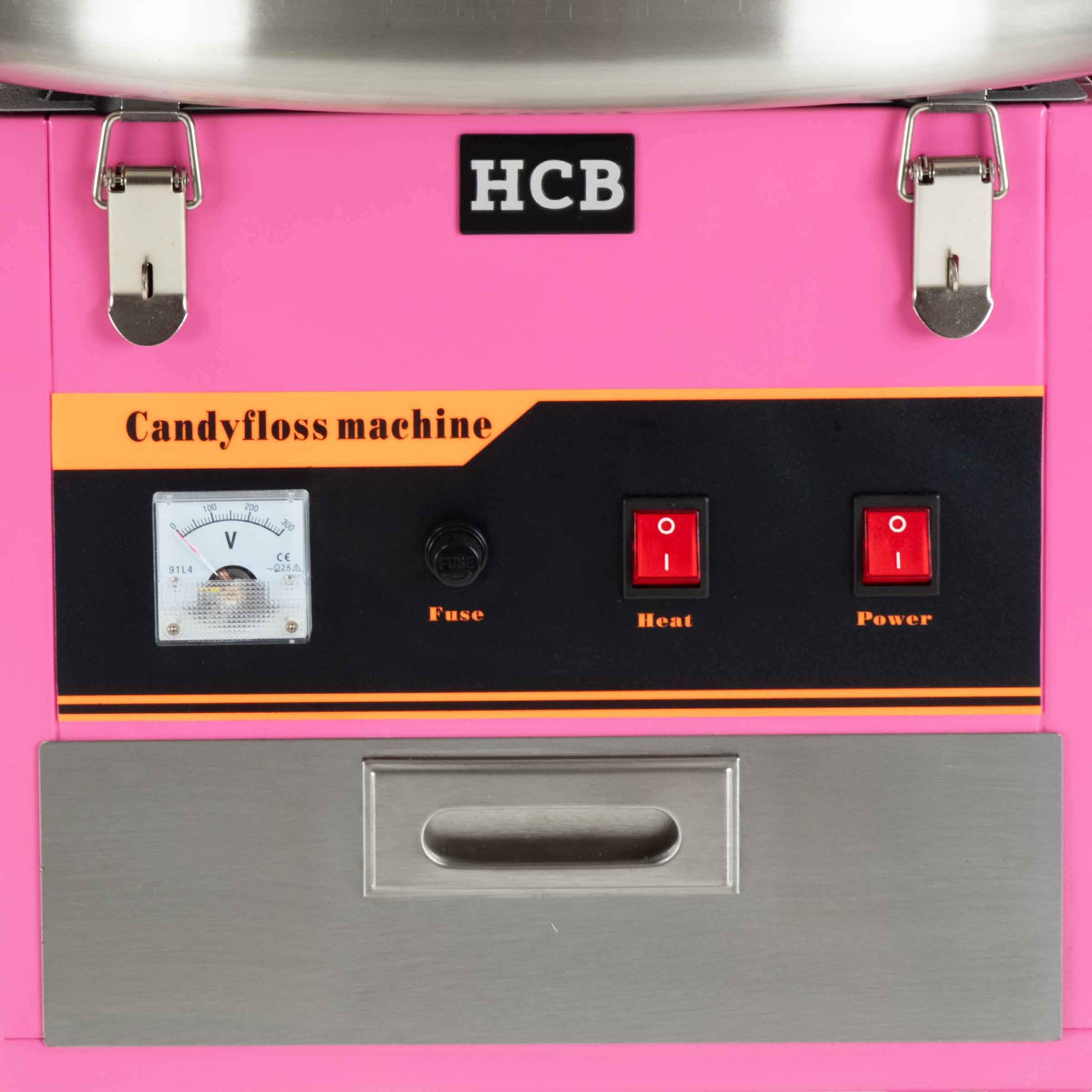HCB Suikerspinmachine - met onderstel - 52 cm - 230V - Afbeelding 5