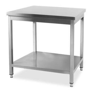 HCB Basic-line Werktafel - met onderschap - 80 x 60 x 85 cm - RVS