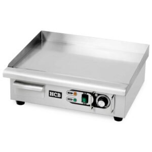 HCB Bakplaat - glad - chroom - 55 cm - 230V - RVS