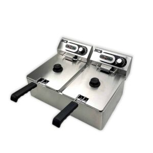 HCB Dubbele friteuse - 2 x 5,5 liter - 2 x 230V - RVS