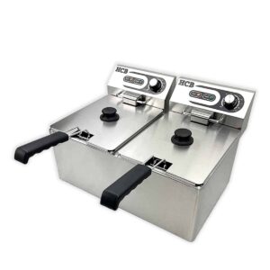 HCB Dubbele friteuse - 2 x 9 liter - 2 x 230V - RVS