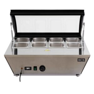 HCB Warmhoudvitrine - 67 liter - 76,5 cm - 230V - RVS