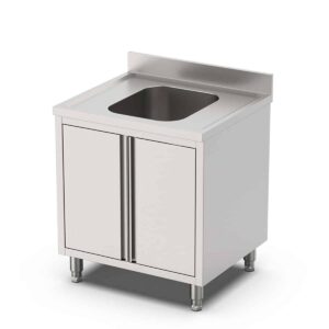 HCB Spoeltafel - klapdeur - 70 cm - RVS