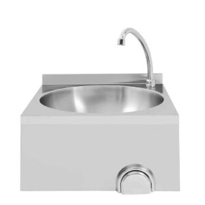 HCB Spoelbak - kniebediening - 40 x 40 cm - RVS