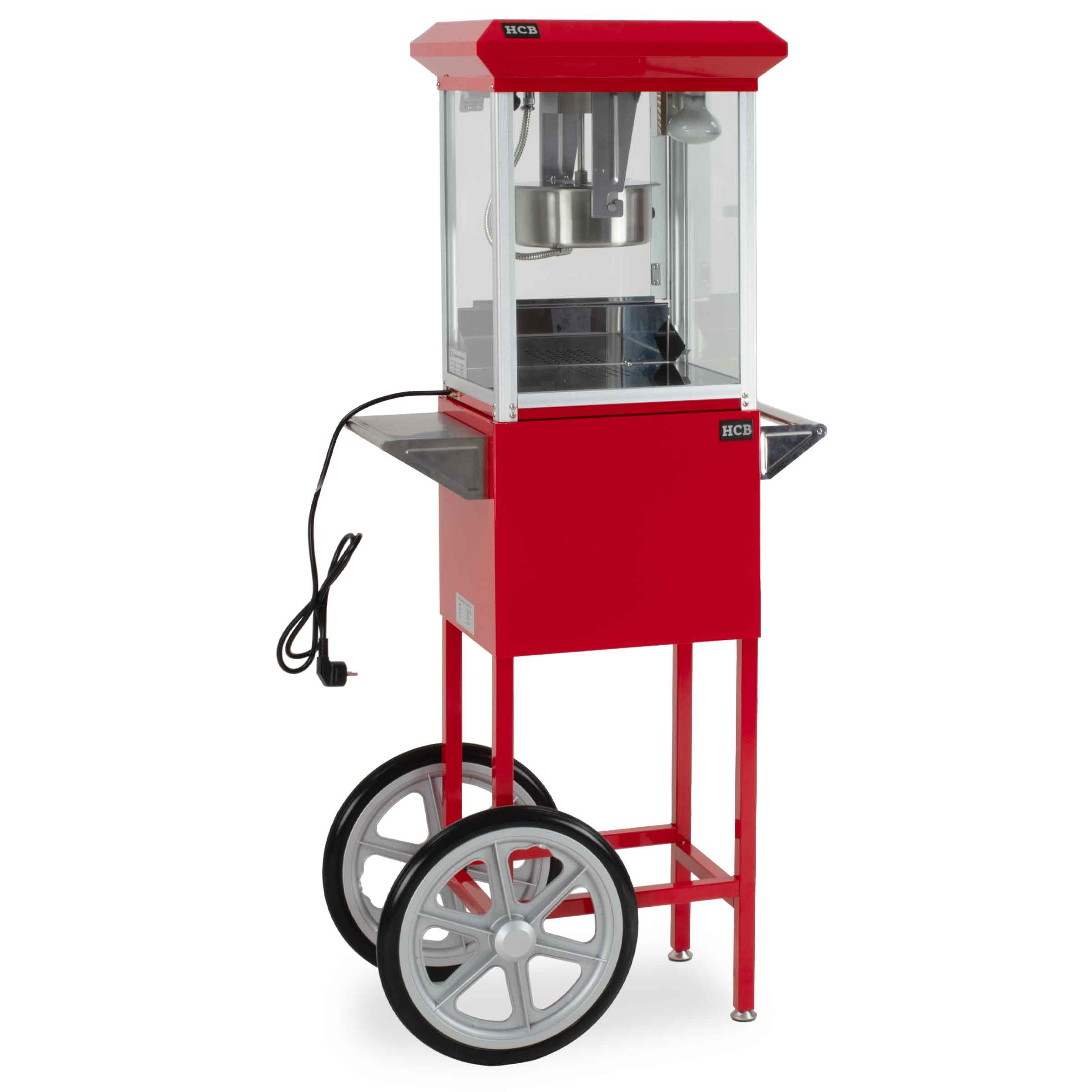 HCB Popcornmachine - compact met onderstel - rood - 230V - Afbeelding 3