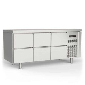 Coreco Koelwerkbank - 6 lades - 179,5 cm - RVS
