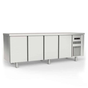 Coreco Koelwerkbank - 4 deuren - 224,5 cm - RVS