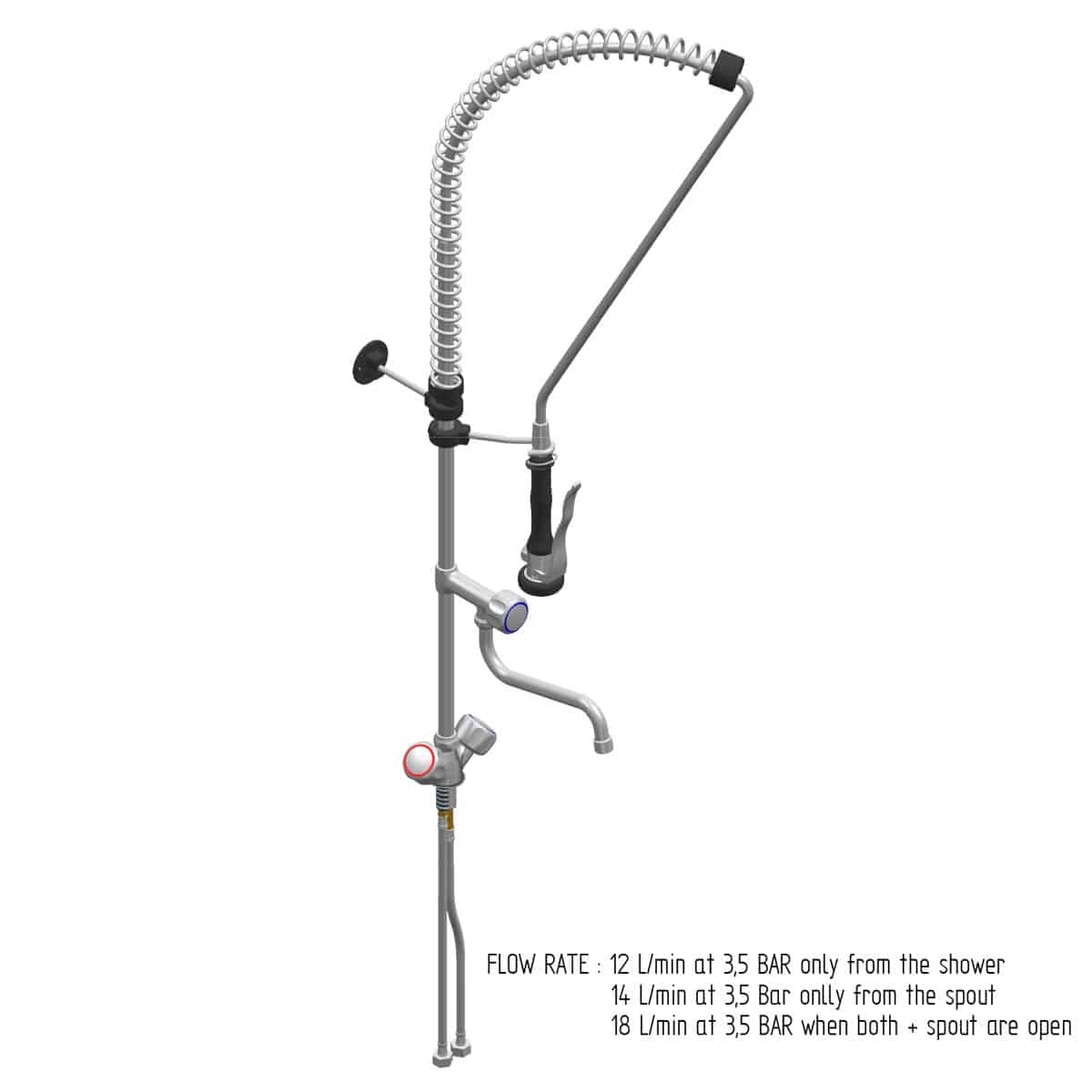 Monolith Voorspoeldouche - mengkraan - RVS - Afbeelding 2