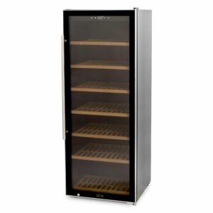 HCB Luxe wijnkoelkast - 137 flessen - enkele zone - zwart - 230V