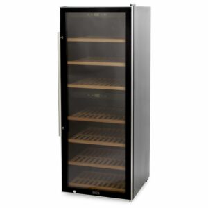 HCB Luxe wijnkoelkast - 126 flessen - dubbele zones - zwart - 230V