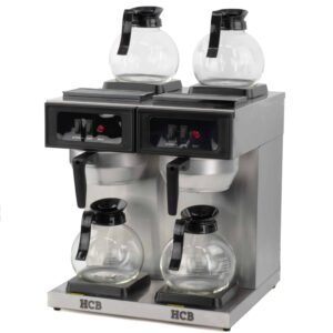 HCB Koffiemachine - 1,8 liter - 4 kannen - 2 x 230V - RVS