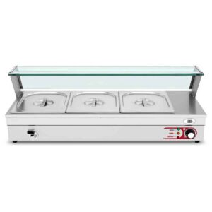 HCB Bain marie - 3 x 1/2 GN - 95 cm - 230V - RVS