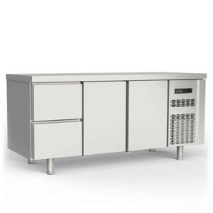 Coreco Koelwerkbank - 2 deuren - 2 lades - 179,5 cm - RVS