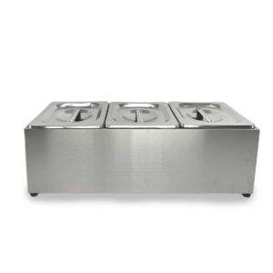 HCB Bakhouder - 3 x 1/6 GN - RVS