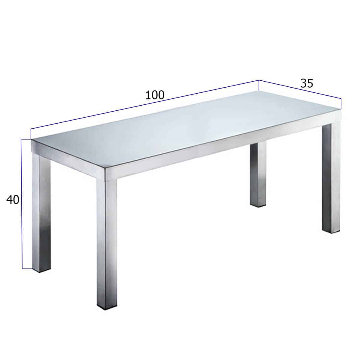 HCB Basic-line Etagère brug - 100 x 35 x 40 cm - RVS - Afbeelding 2
