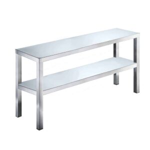HCB Basic-line Dubbele etagère brug - 160 x 35 x 70 cm - RVS