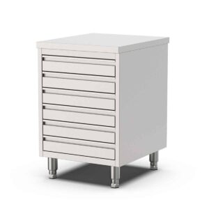 HCB Werkkast - 6 lades - 70 cm - RVS