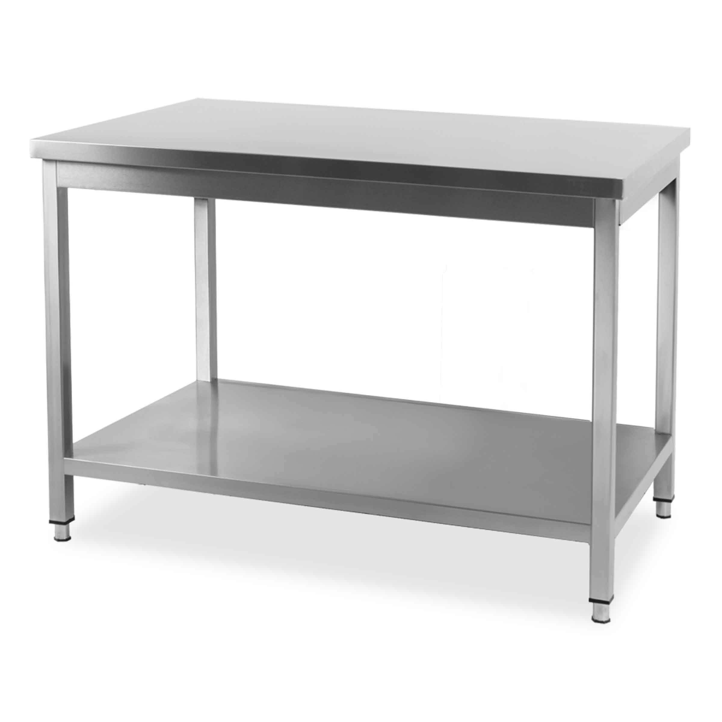 HCB Basic-line Werktafel - met onderschap - 100 x 60 x 85 cm - RVS