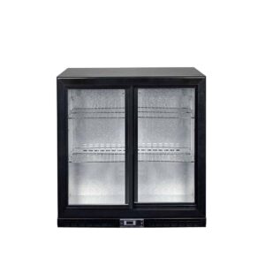 HCB Barkoeling - glazen schuifdeuren - 218 liter - 90 cm - 230V