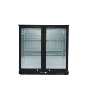 HCB Barkoeling - glazen klapdeuren - 218 liter - 90 cm - 230V