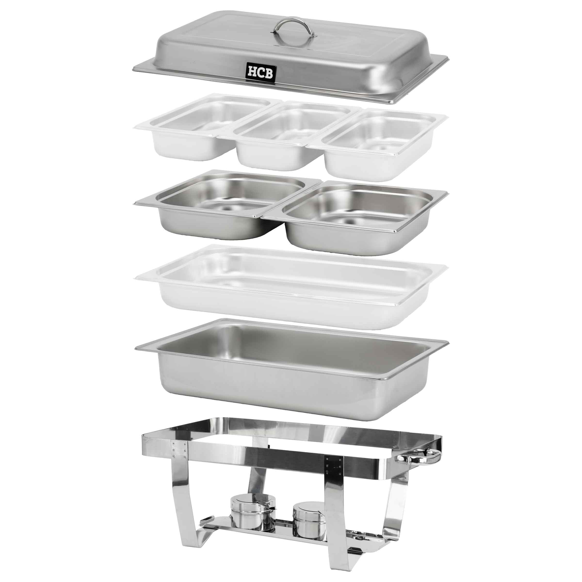 HCB Chafing dish - 2 x 1/2 GN - RVS - Afbeelding 6