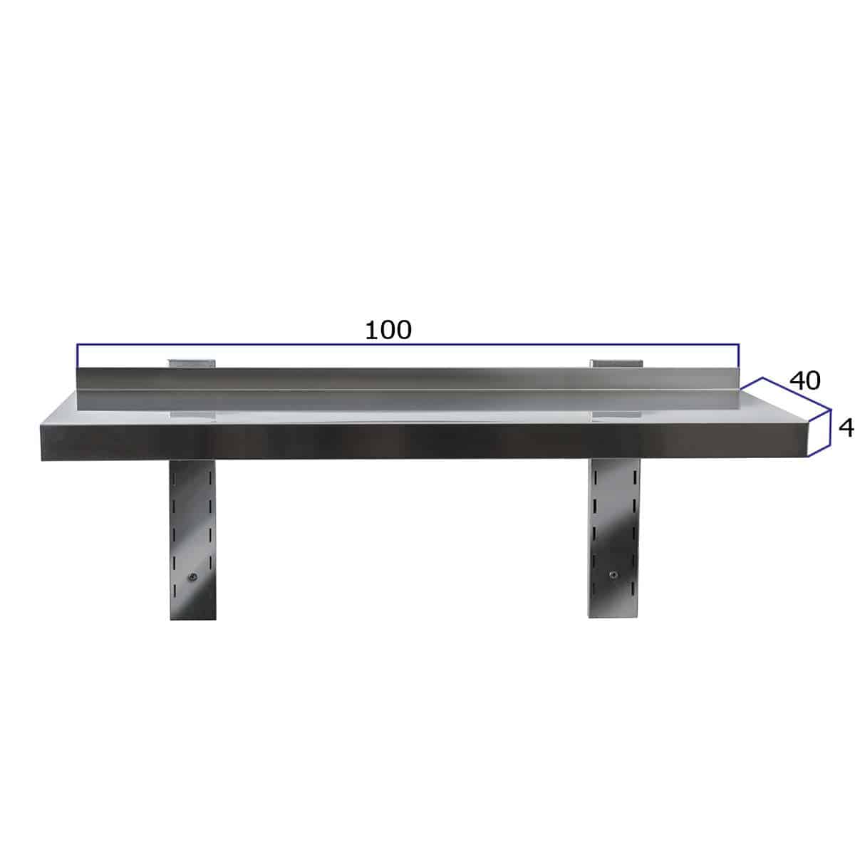 HCB Wandschap - 100 x 40 cm - RVS