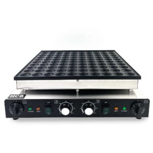 HCB Poffertjesbakplaat - 100 dops - 230V - RVS