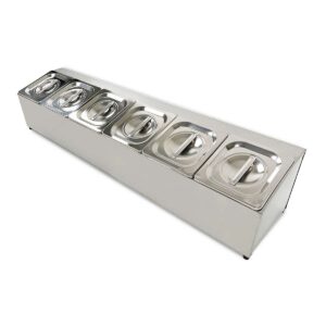 HCB Bakhouder - 6 x 1/6 GN - deksel - RVS