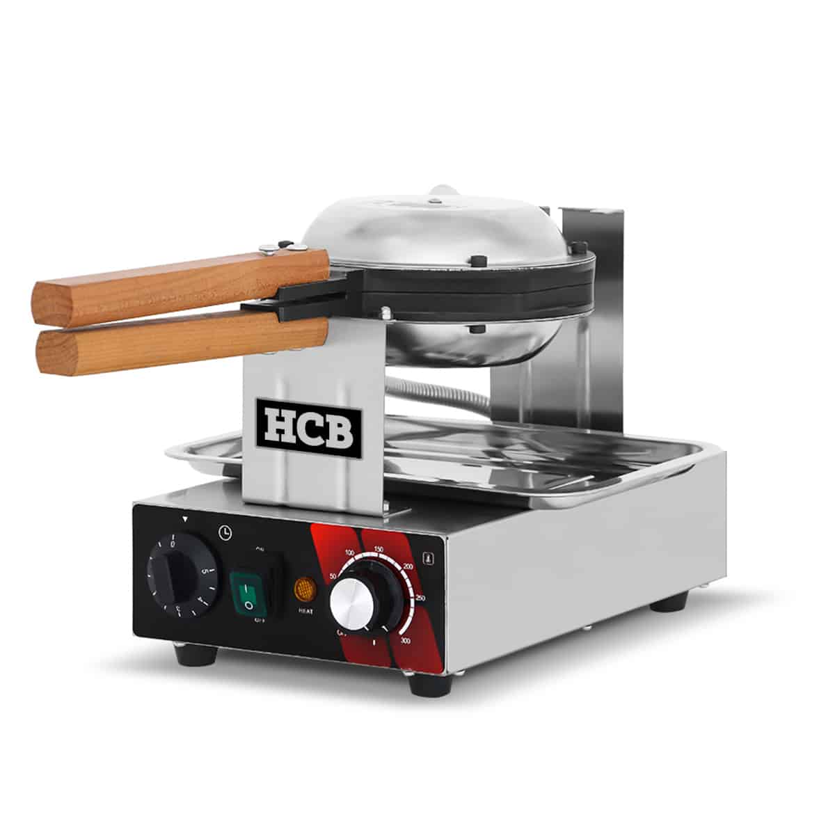 HCB Wafelijzer - bubbel patroon - 230V - RVS - Afbeelding 4