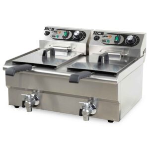 HCB Dubbele friteuse - 2 x 8,5 liter - 2 x 230V - RVS