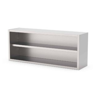 HCB Wandkast - open model - 180 cm - RVS