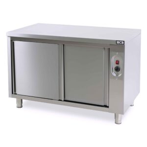 HCB Warmhoudkast - schuifdeur - 120 cm - RVS