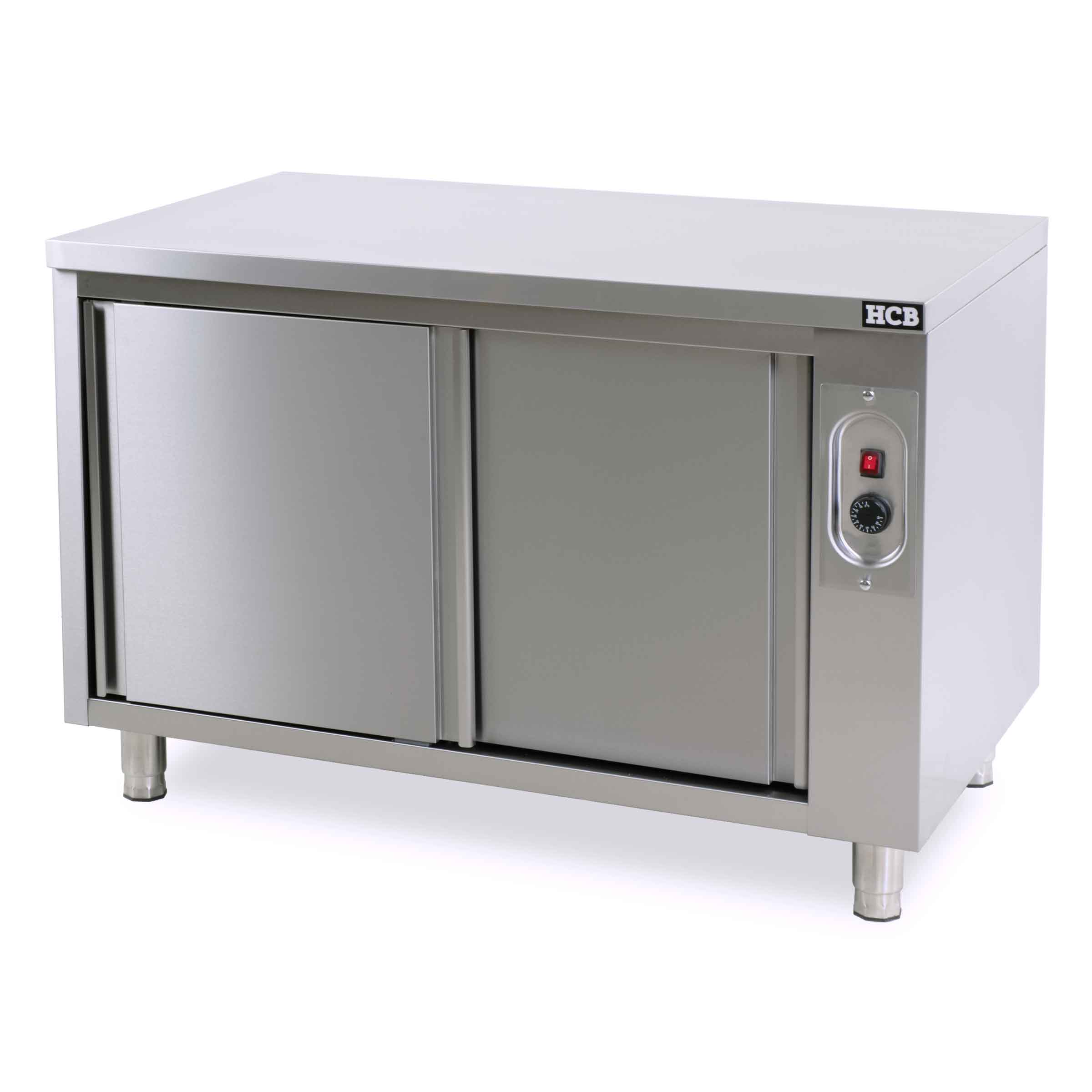 HCB Warmhoudkast - schuifdeur - 120 cm - RVS