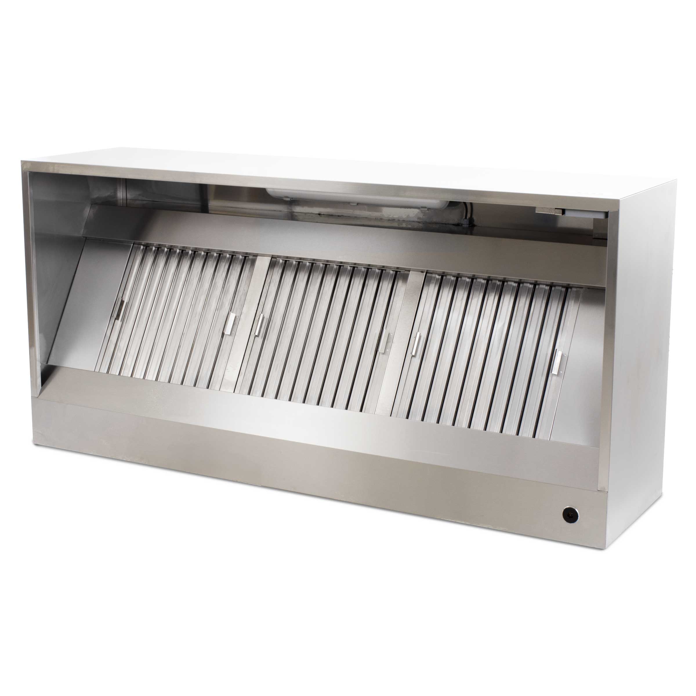 HCB Afzuigkap - doos model - met motor - 200 cm - 230V - RVS