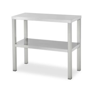 HCB Basic-line Dubbele etagère brug - 80 x 35 x 70 cm - RVS