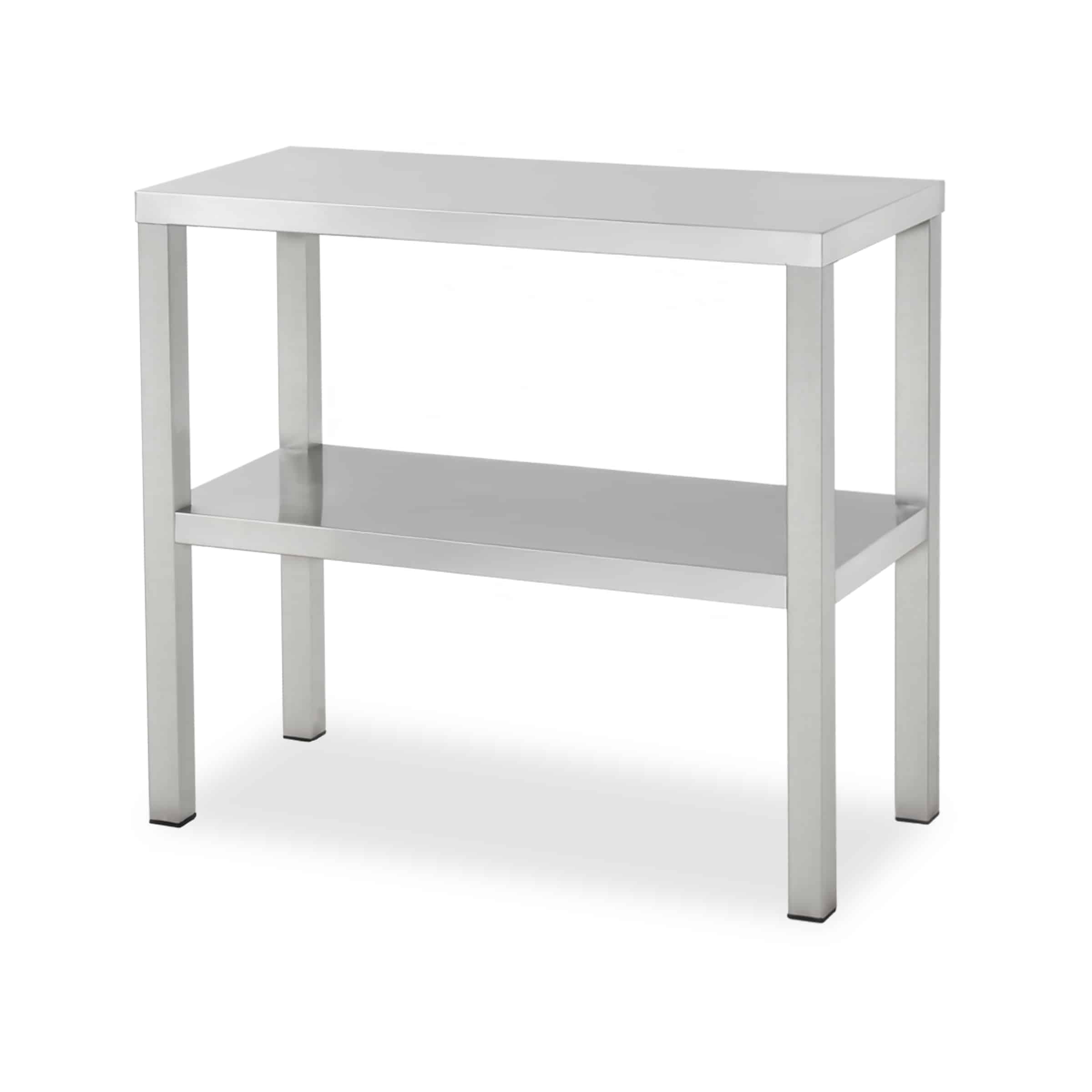 HCB Basic-line Dubbele etagère brug - 80 x 35 x 70 cm - RVS