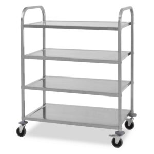 HCB Serveerwagen - 4 lagen - 95 cm - RVS