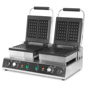 HCB Wafelijzer - Luikse wafels - 4st - 230V - RVS